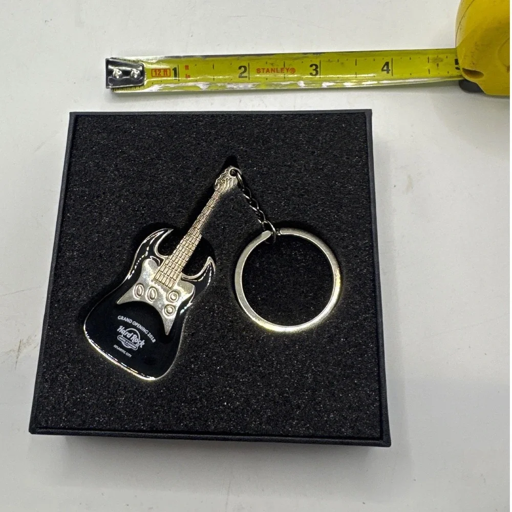 Hard Rock Hotel Casino Atlantic City Grand Opening 2018 Guitar Keychain Boxed